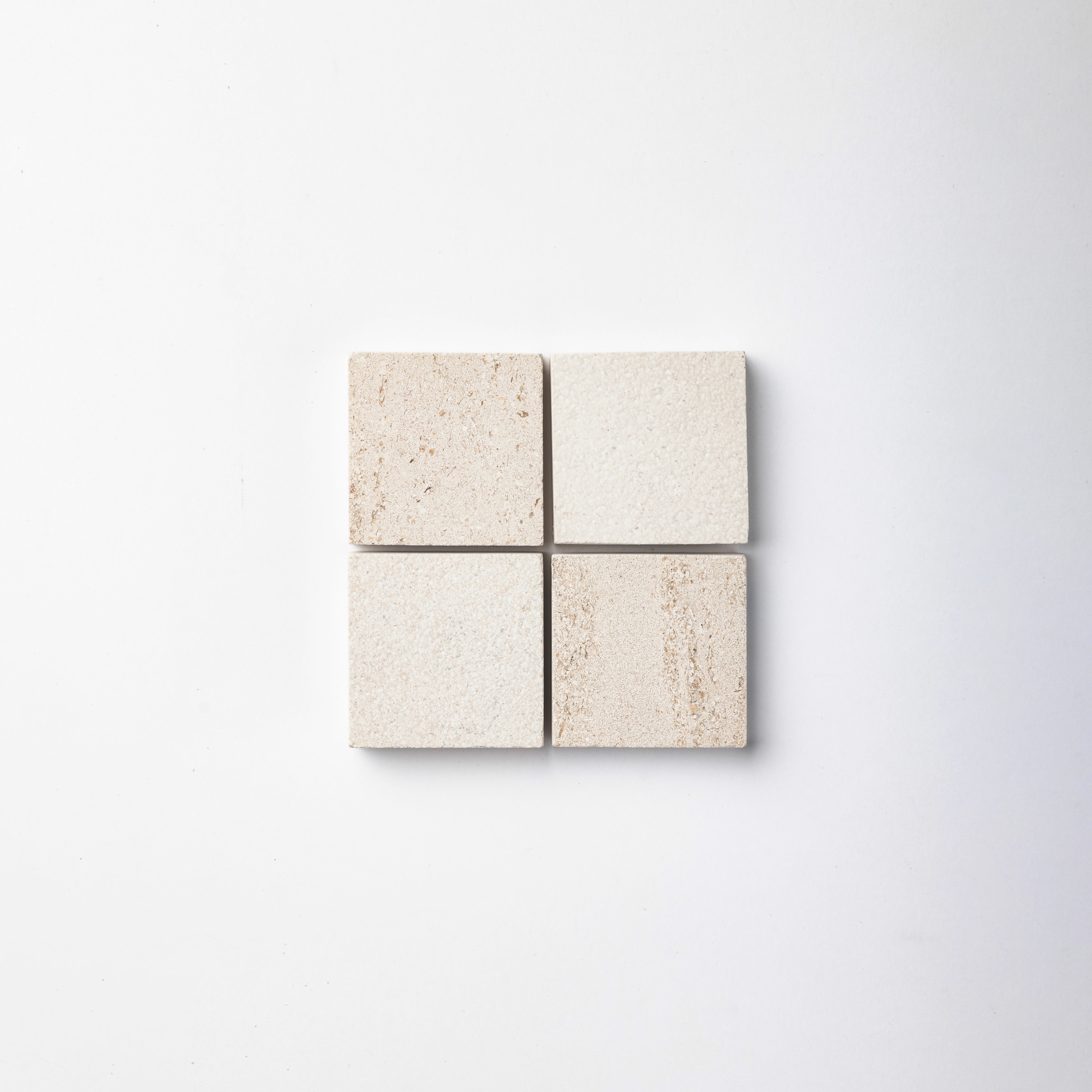 Checker 2x2 Mosaic | Relvinha + Portland Creme Limestone