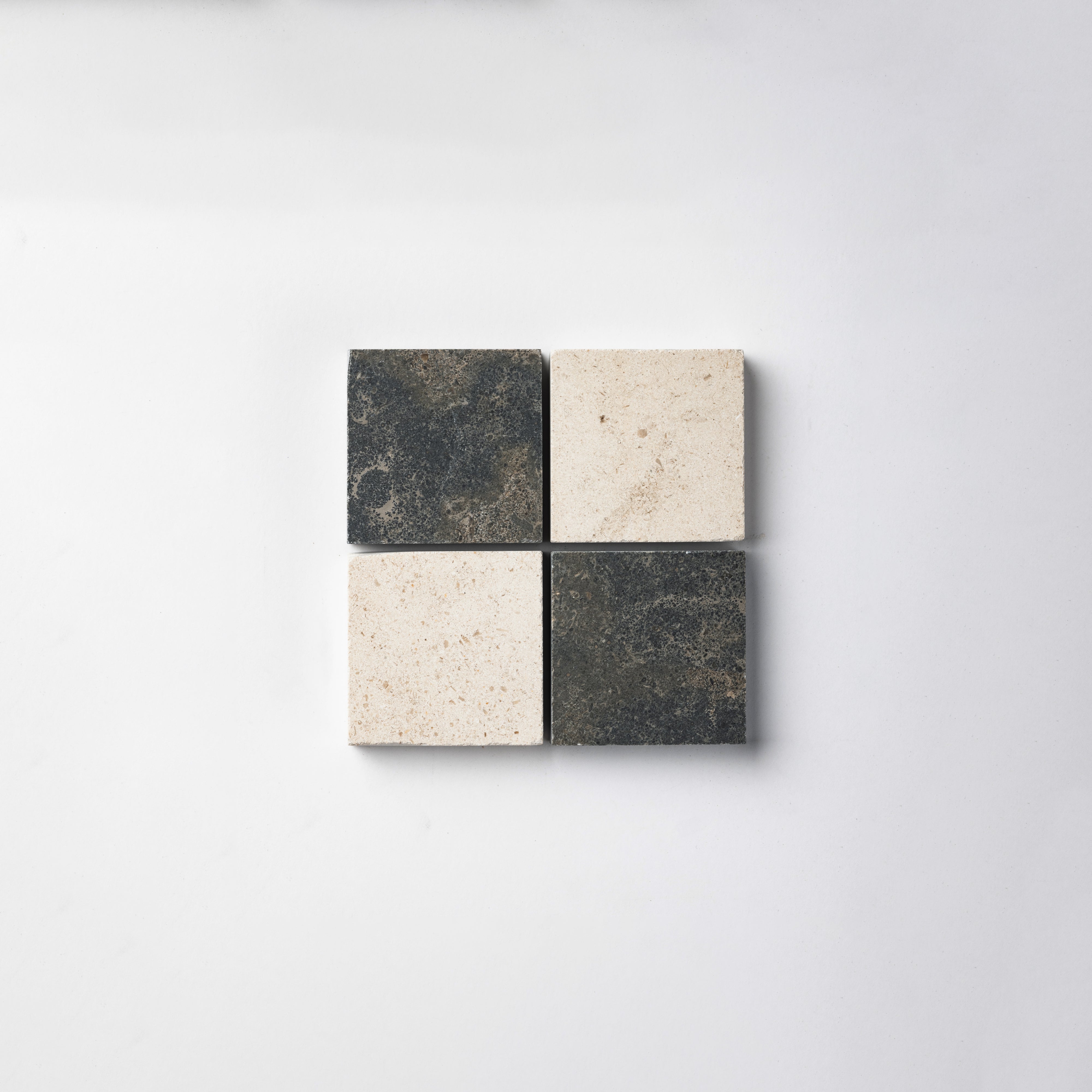Checker 2x2 Mosaic | Moelanos Limestone + Fatima Limestone