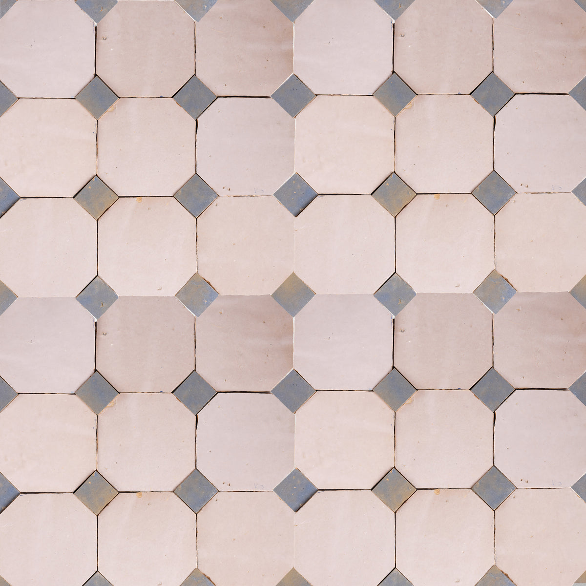 835 Pink X 812 Grey | Octagon & Dot Zellige Mosaic