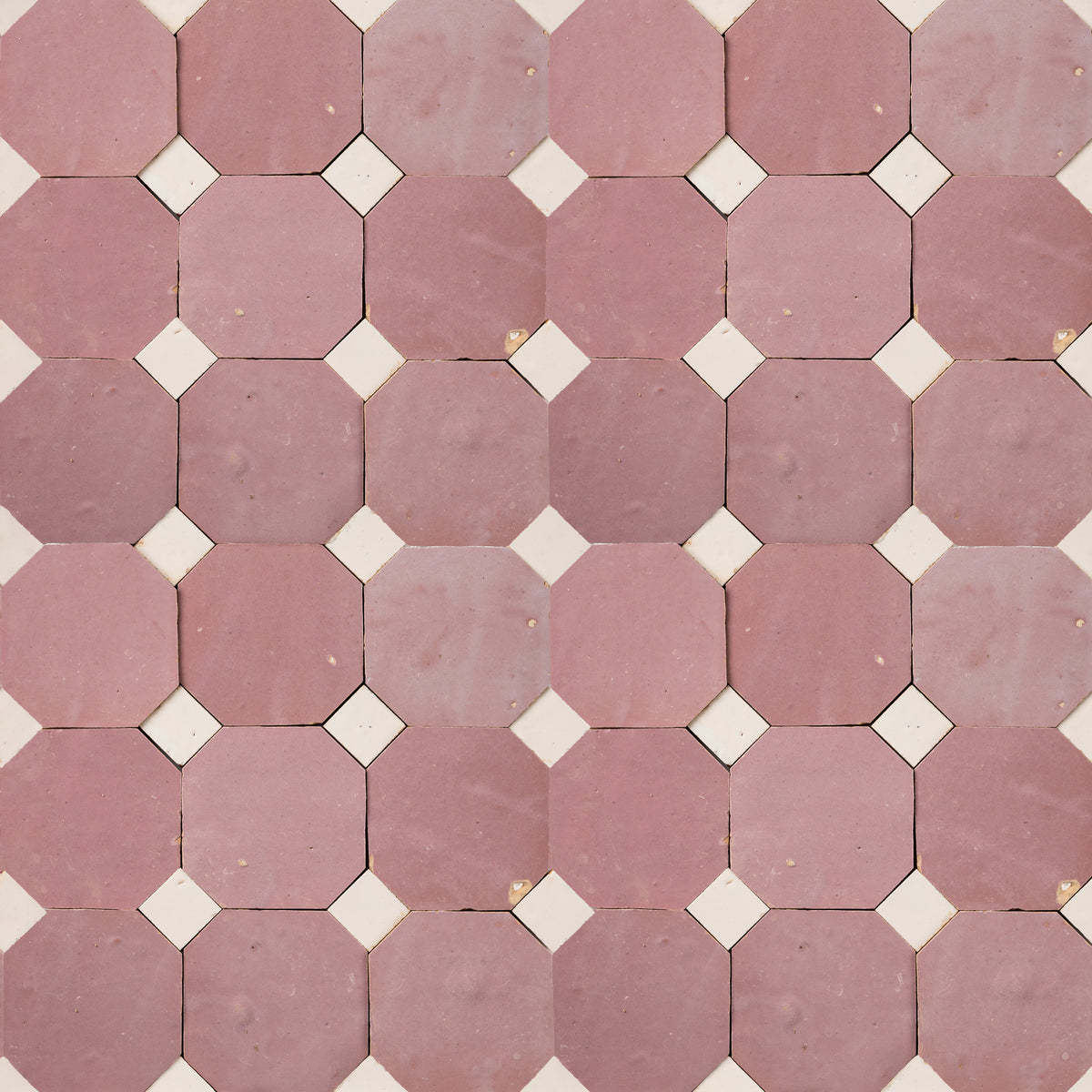 819 Pink X 802 Beige | Octagon & Dot Zellige Mosaic