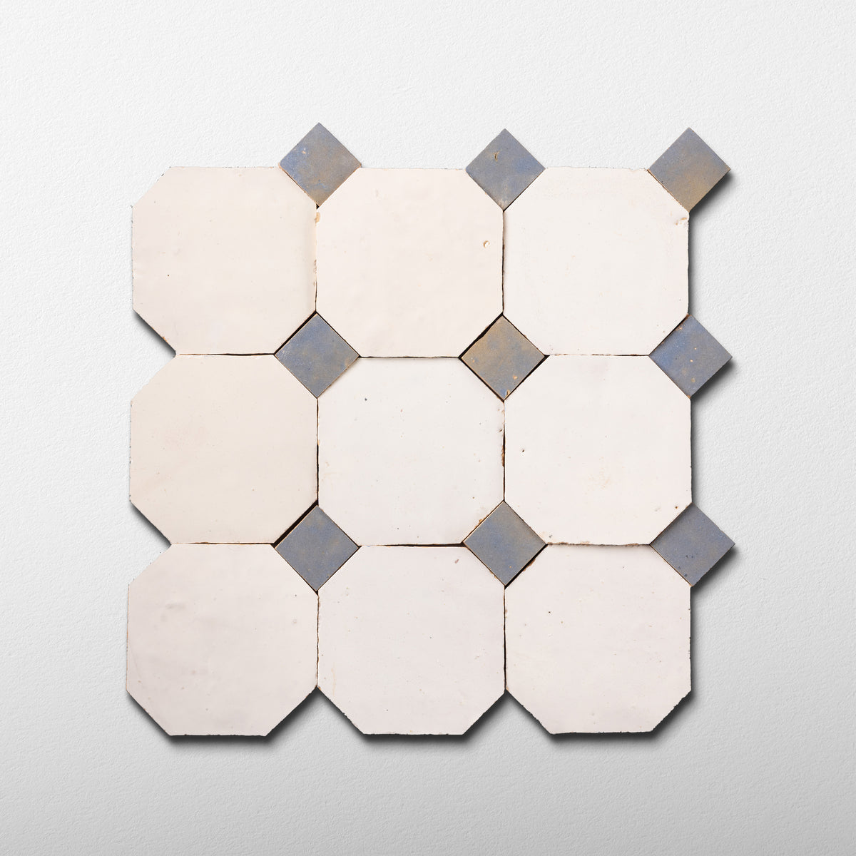 802 Beige X 812 Grey | Octagon & Dot Zellige Mosaic