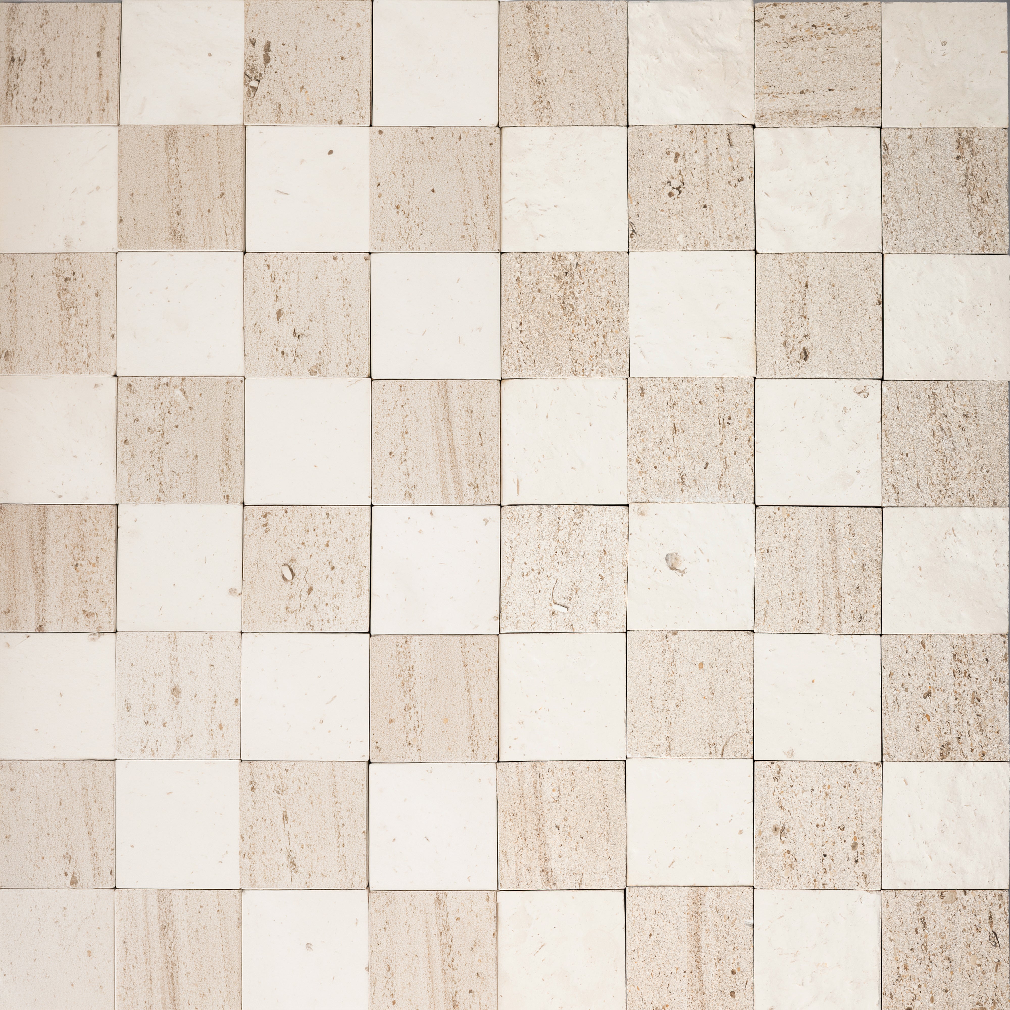 Checker 2x2 Mosaic | Relvinha & Portland Creme Limestone