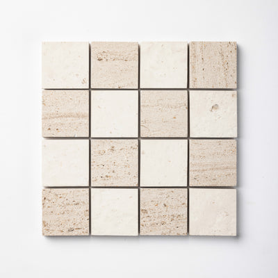 Checker 2x2 Mosaic | Relvinha & Portland Creme Limestone