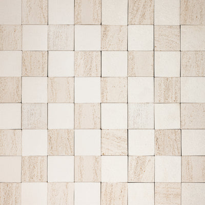 Checker 2x2 Mosaic | Relvinha + Portland Creme Limestone