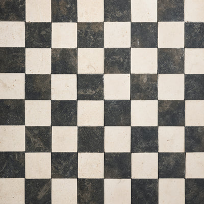 Checker 2x2 Mosaic | Moelanos Limestone + Fatima Limestone