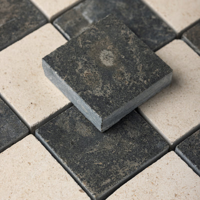 Checker 2x2 Mosaic | Moelanos Limestone + Fatima Limestone