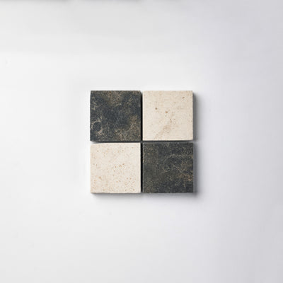 Checker 2x2 Mosaic | Moelanos Limestone + Fatima Limestone