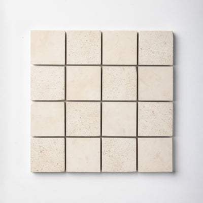 Checker 2x2 Mosaic | Moelanos +Portland Creme Limestone