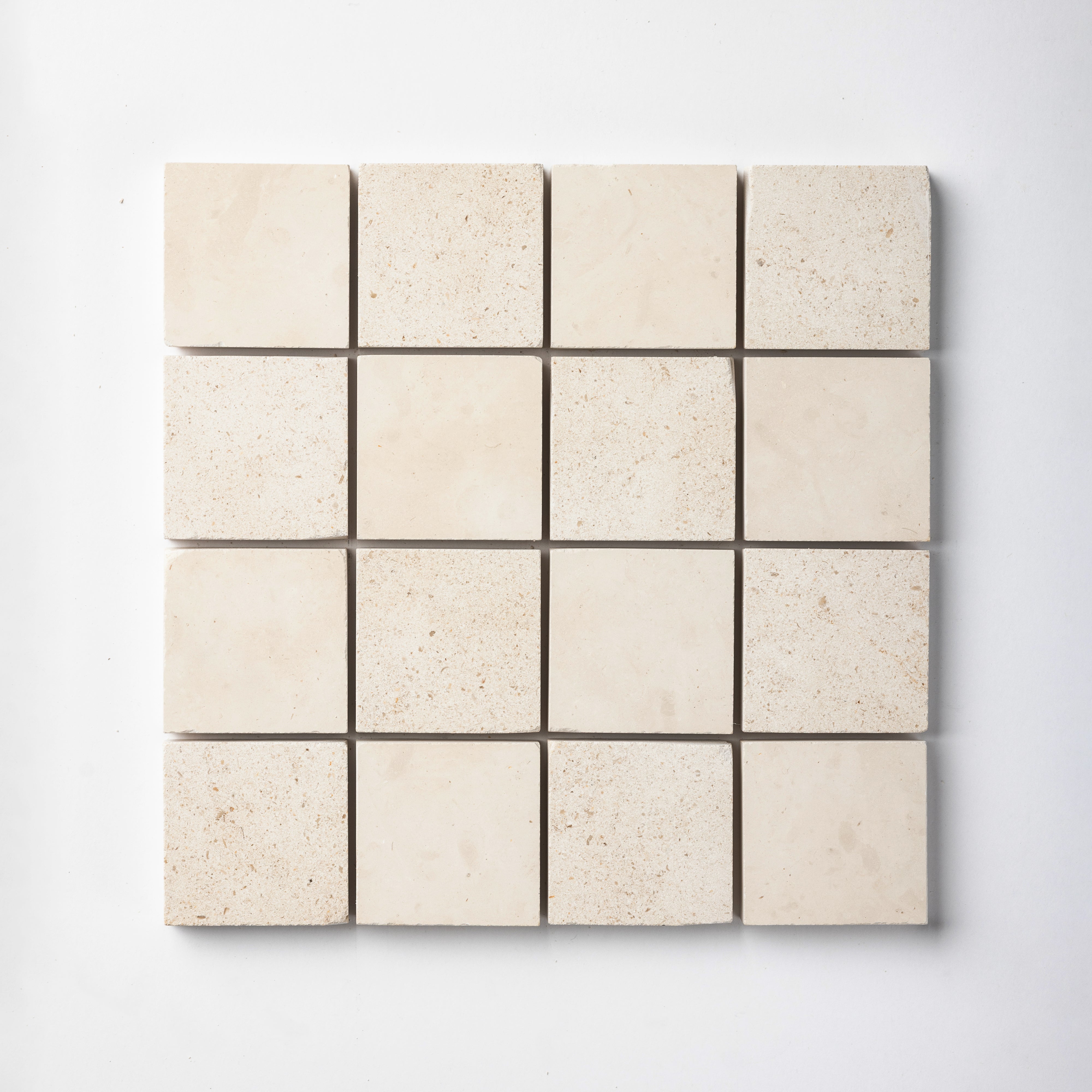 Checker 2x2 Mosaic | Moelanos +Portland Creme Limestone
