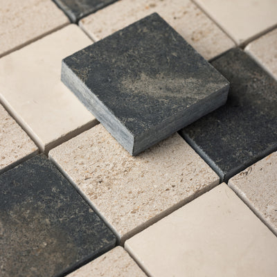 Plaid 2x2 Mosaic IV | Fatima & Relvinha & Portland Creme Limestone