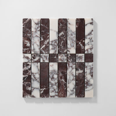 Sabine Mosaic I | Rosso Levanto & Breccia Mediccea Marble