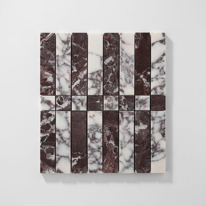 Sabine Mosaic I | Rosso Levanto & Breccia Mediccea Marble