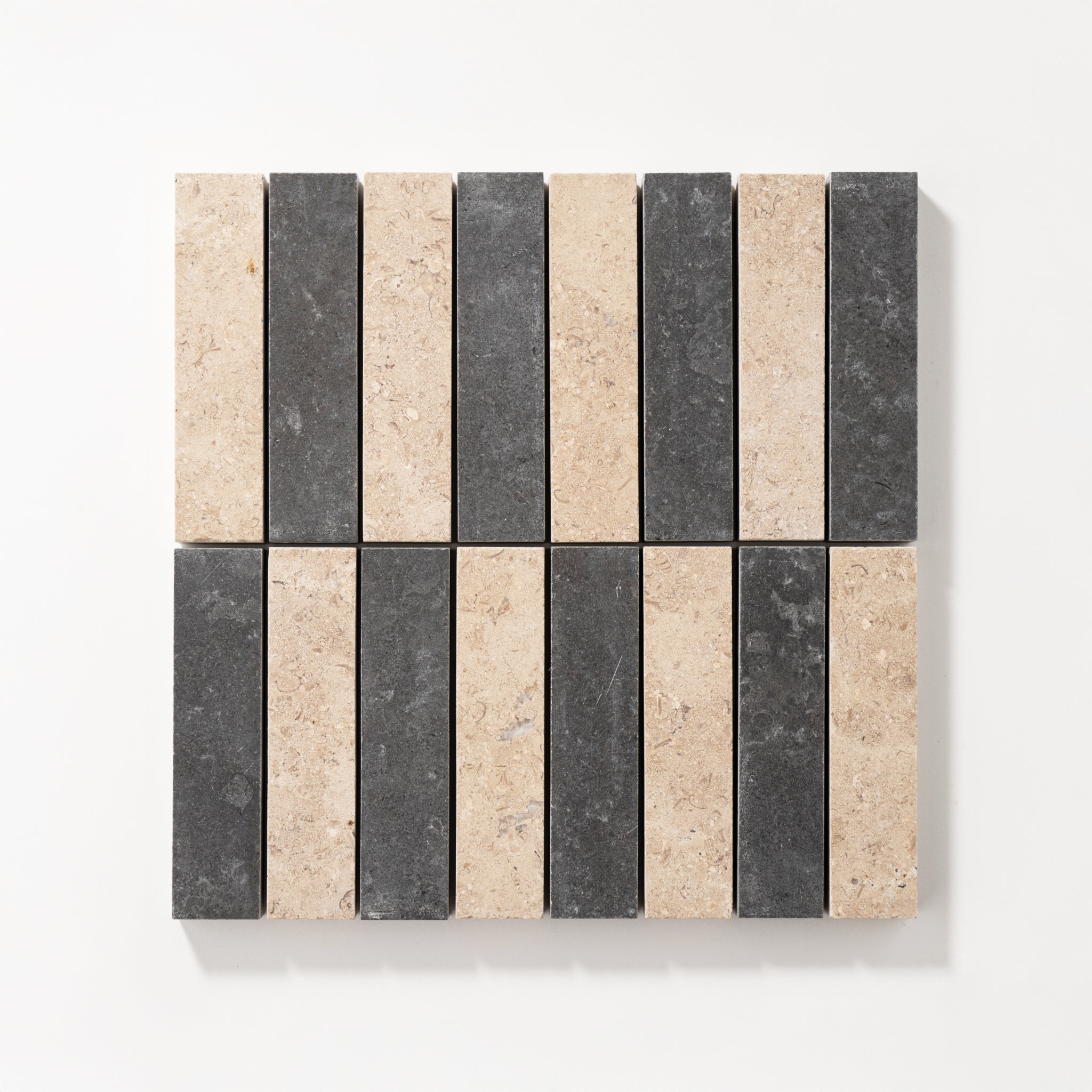 Céline Mosaic I | Black & Beige Limestone