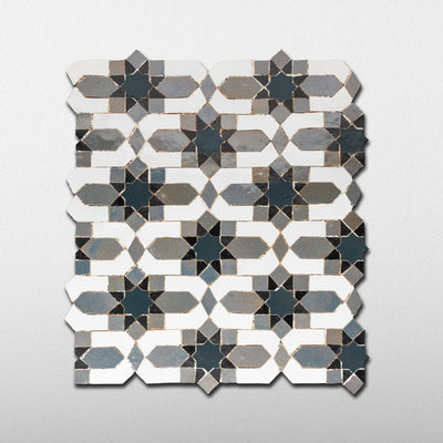 Zellige Mosaic 758-E | Color: (825-812-840-839)
