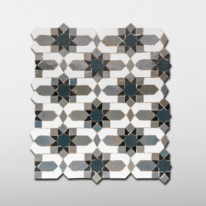 Zellige Mosaic 758-E | Color: (825-812-840-839)