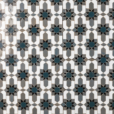 Zellige Mosaic 758-E | Color: (825-812-840-839)