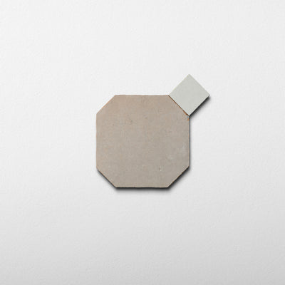 811 White X 801 White | Octagon & Dot Zellige Mosaic