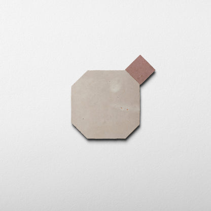 811 White X 819 Pink | Octagon & Dot Zellige Mosaic