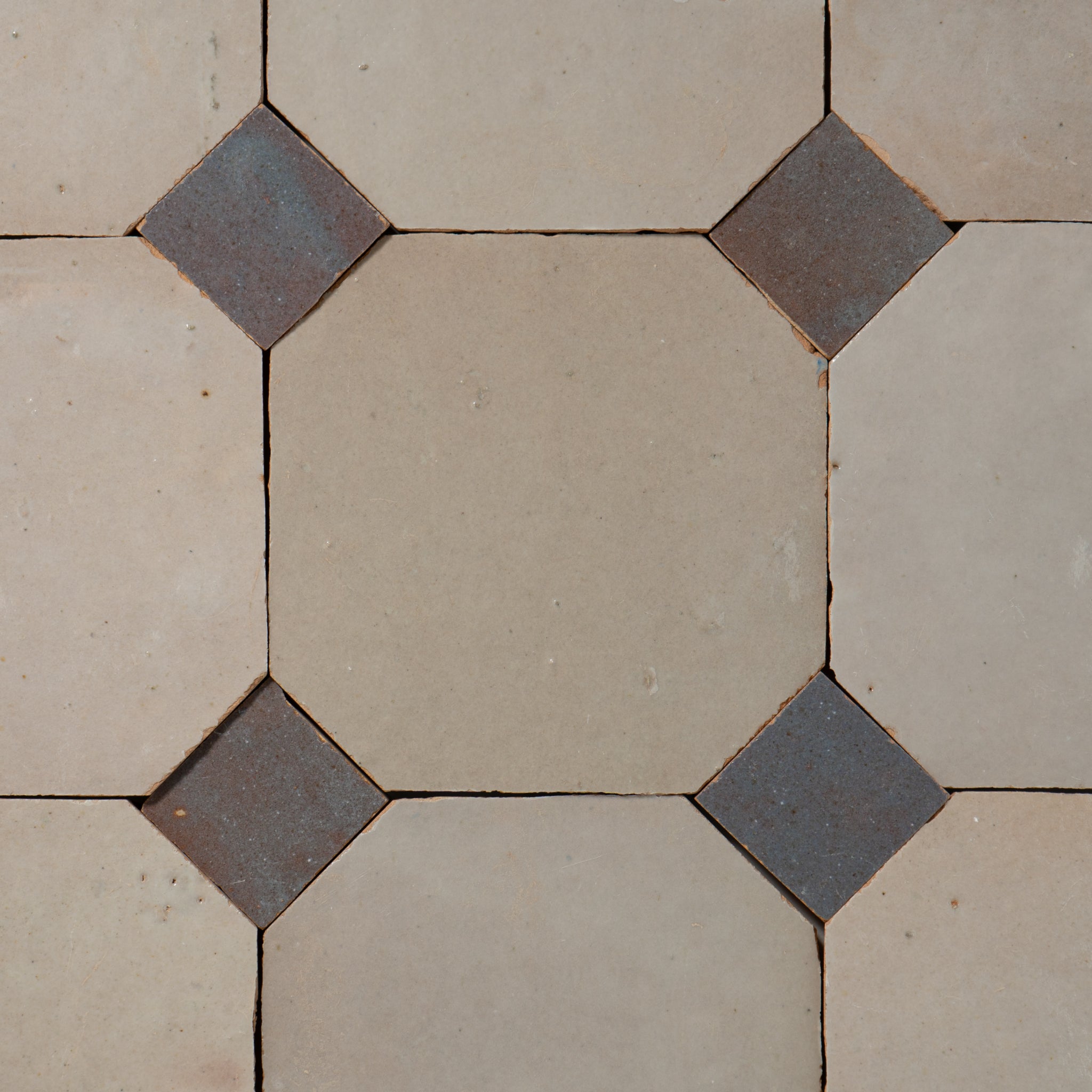 811 White X 820 Purple | Octagon & Dot Zellige Mosaic