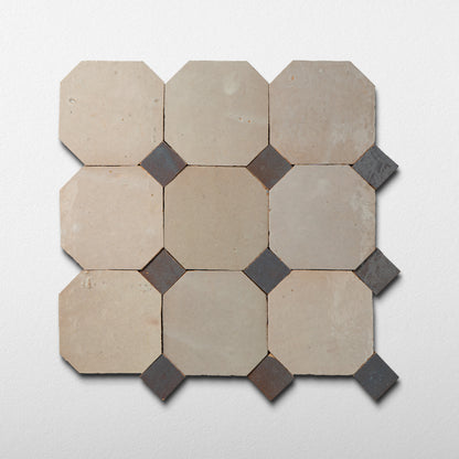 811 White X 820 Purple | Octagon & Dot Zellige Mosaic