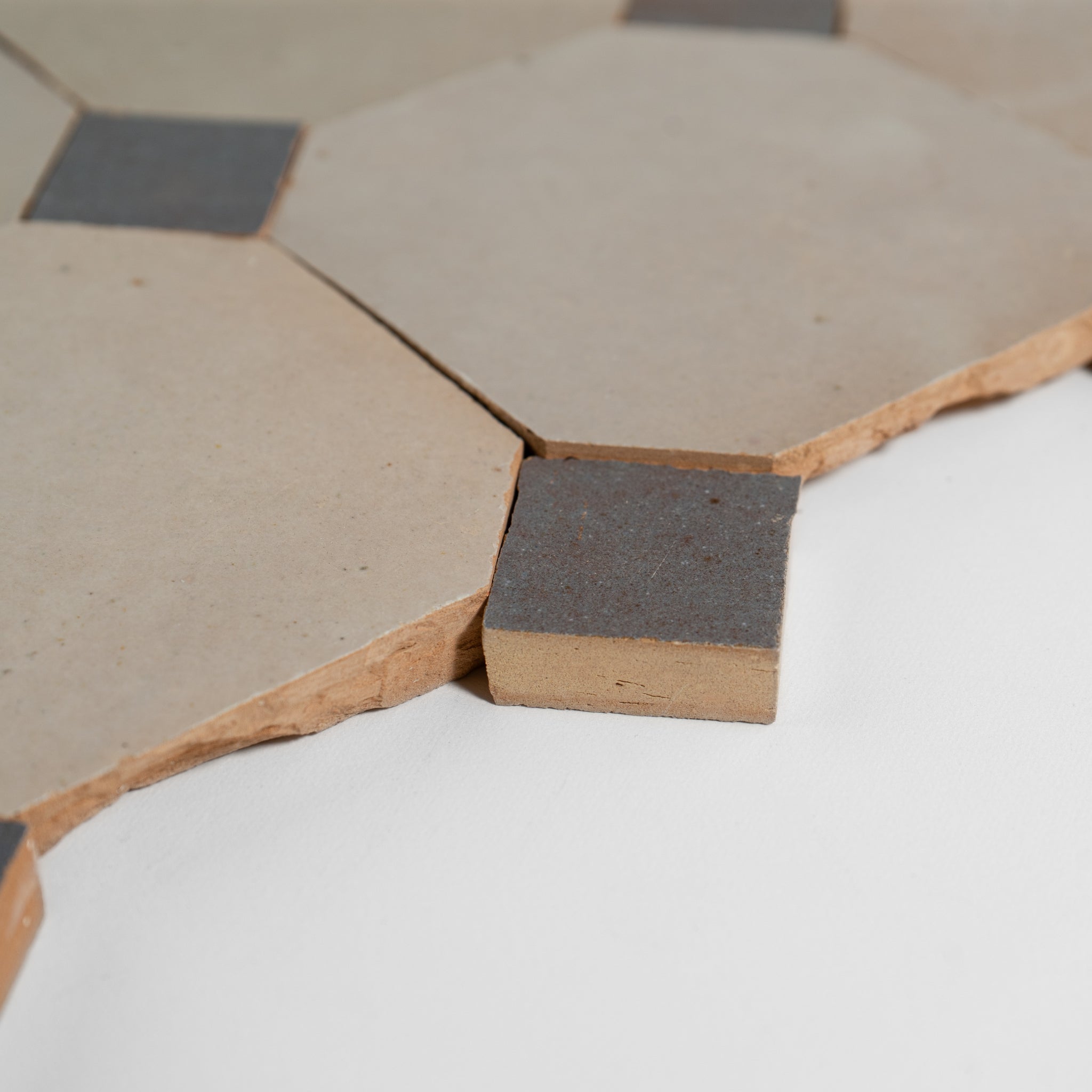 811 White X 820 Purple | Octagon & Dot Zellige Mosaic