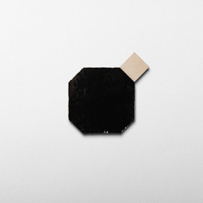 839 Black X 811 DL White | Octagon & Dot Zellige Mosaic