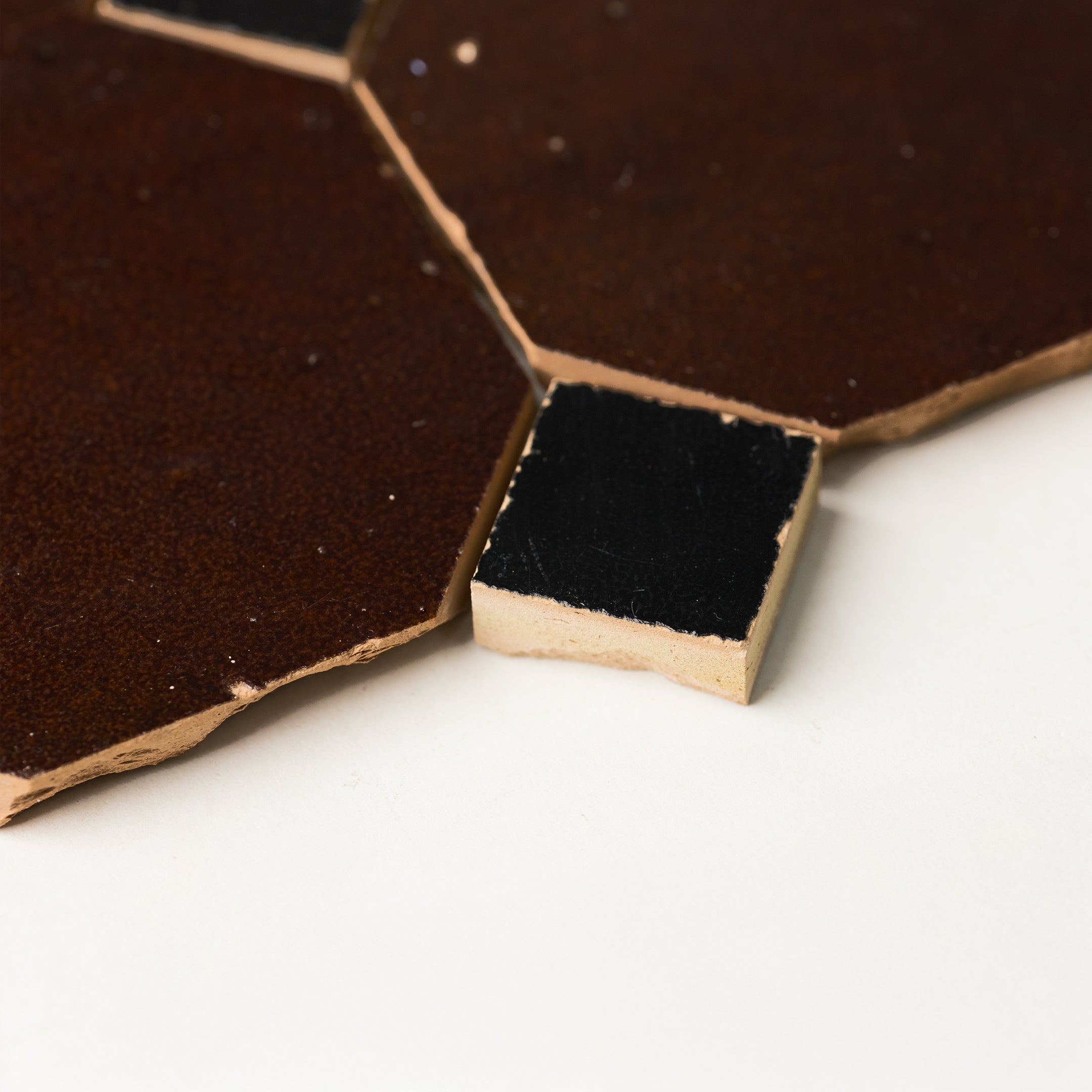 817 Brown X 839 Black | Octagon & Dot Zellige Mosaic