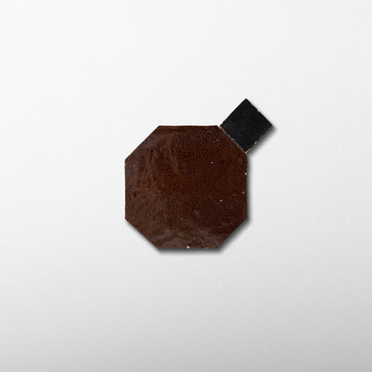 817 Brown X 839 Black | Octagon & Dot Zellige Mosaic
