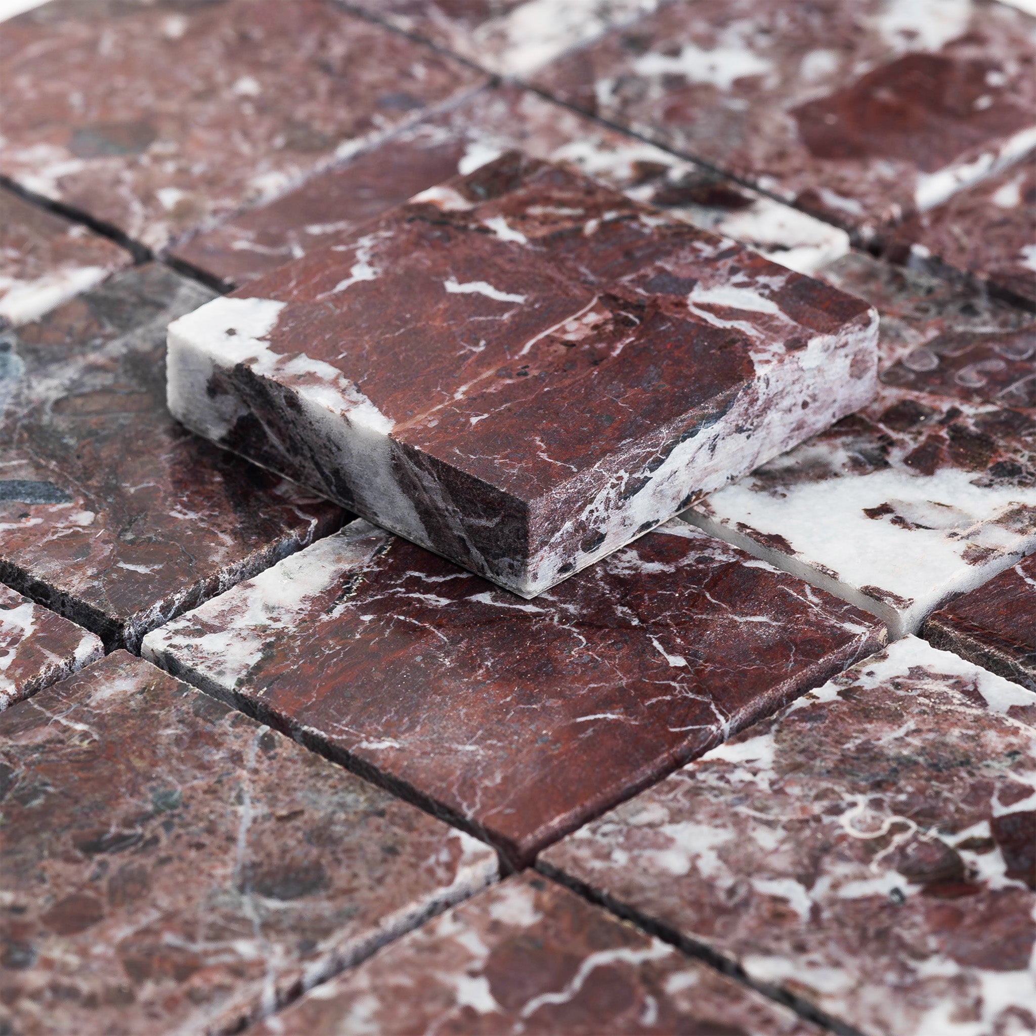 2x2 Mosaic | Rosso Levanto Marble