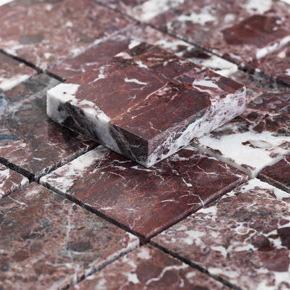 2x2 Mosaic | Rosso Levanto Marble