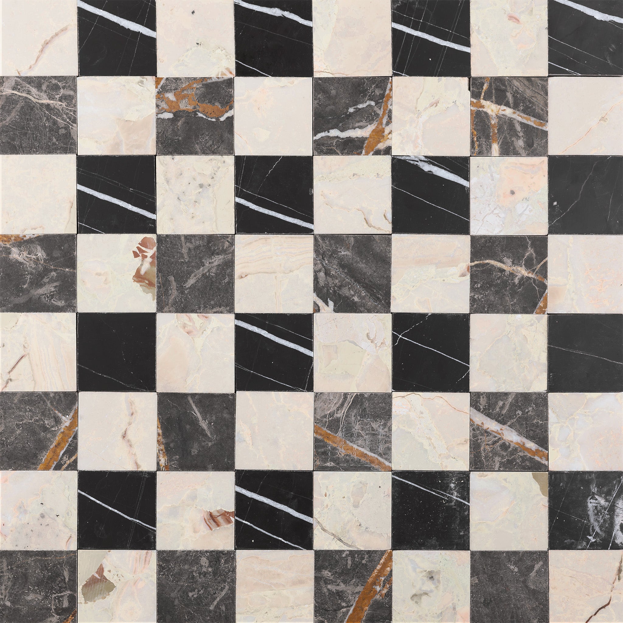 Plaid 2x2 Mosaic II | Ceppo di Sicily & Sahara Noir & Bronze Fantasy Marble