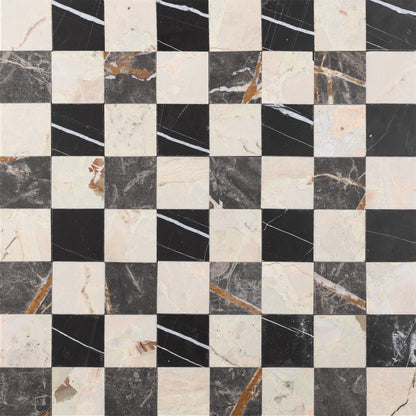Plaid 2x2 Mosaic II | Ceppo di Sicily & Sahara Noir & Bronze Fantasy Marble