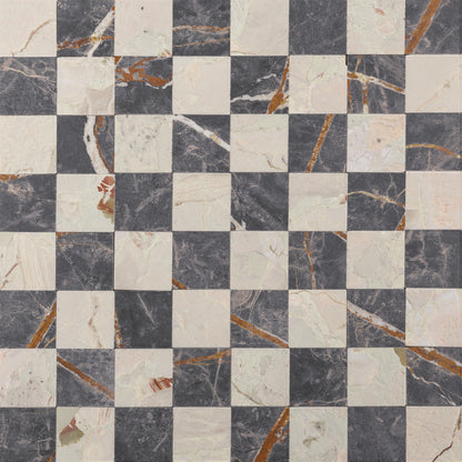 Checker 2x2 Mosaic | Ceppo & Bronze Fantasy Marble
