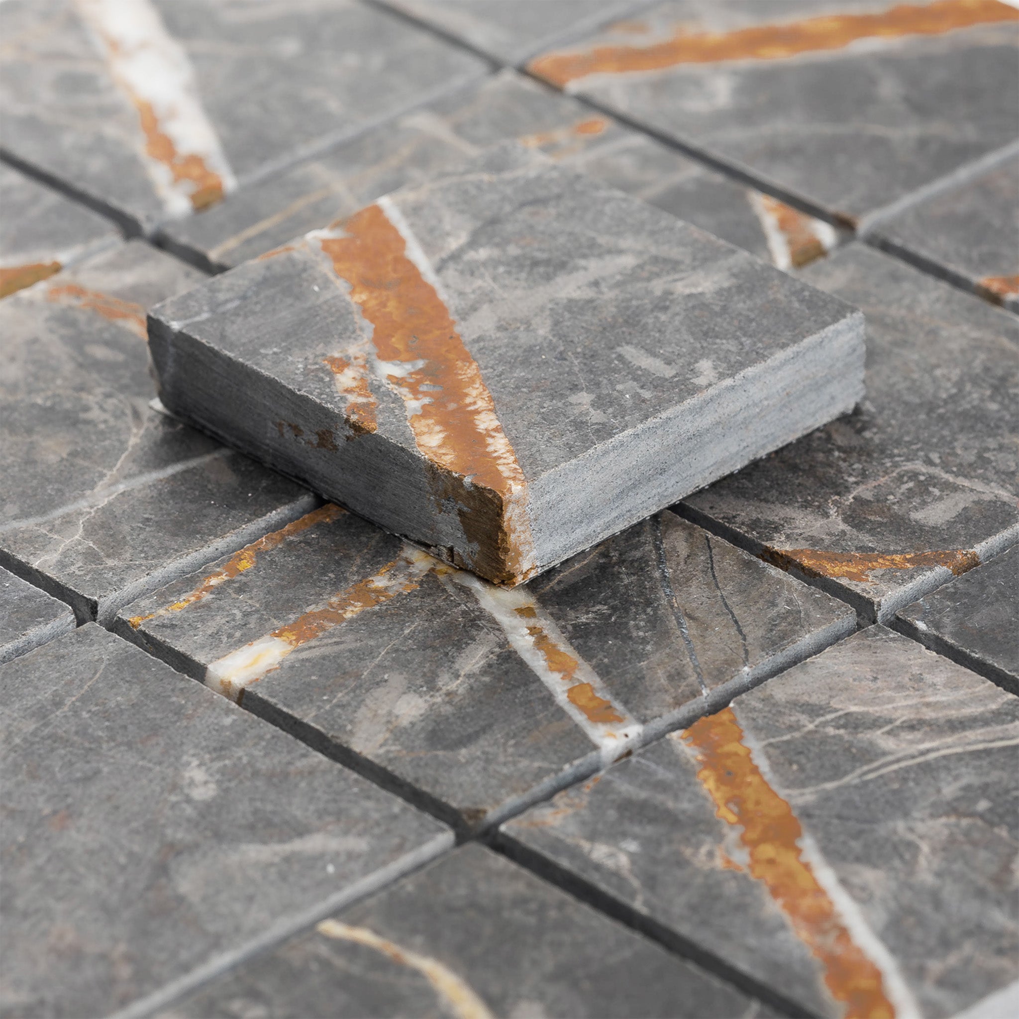 2x2 Mosaic | Bronze Fantasy Marble