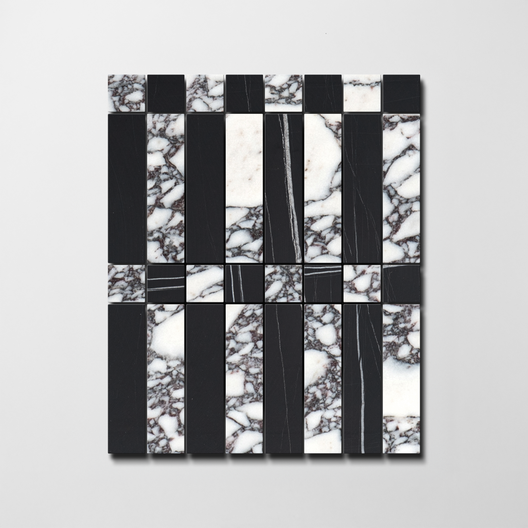 Sabine Mosaic III | Sahara Noir & Breccia Viola Marble