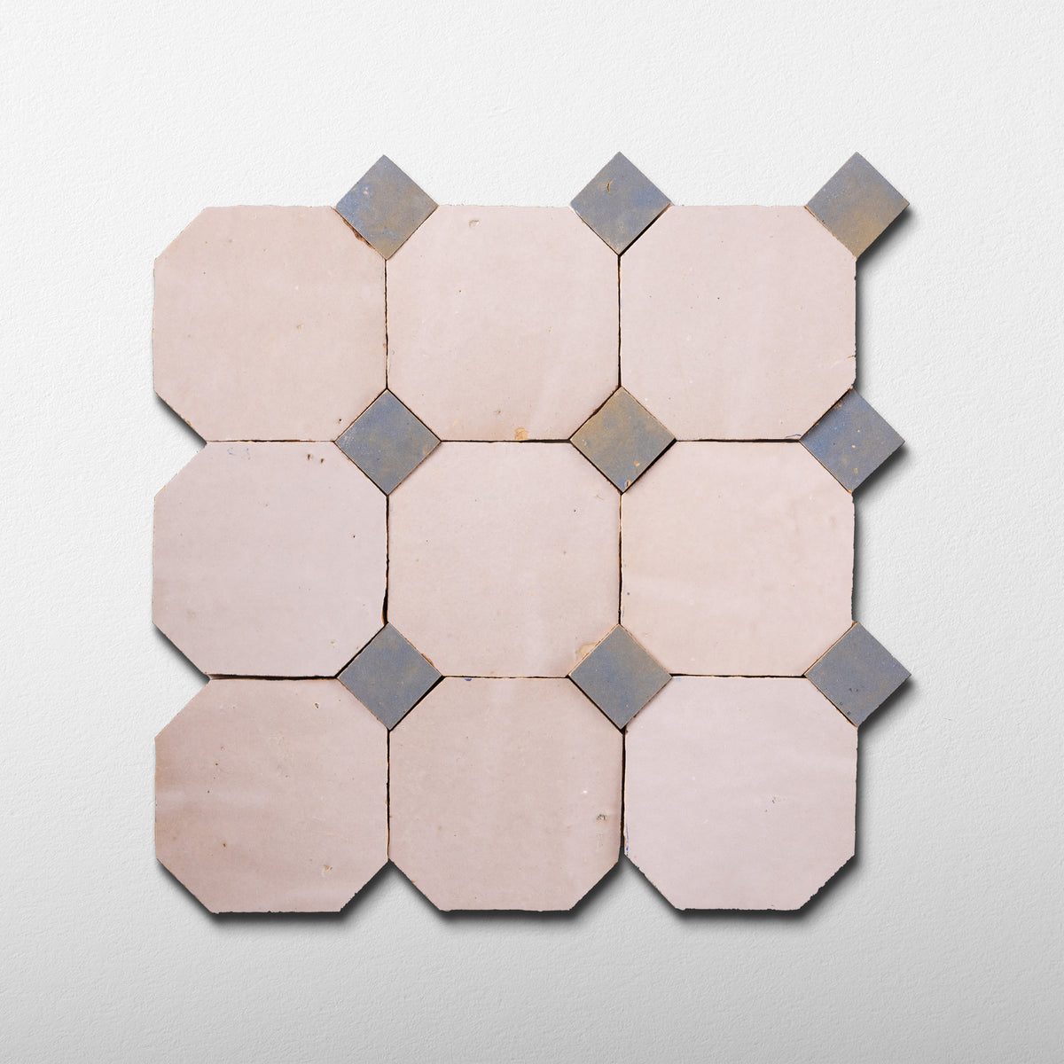 835 Pink X 812 Grey | Octagon & Dot Zellige Mosaic