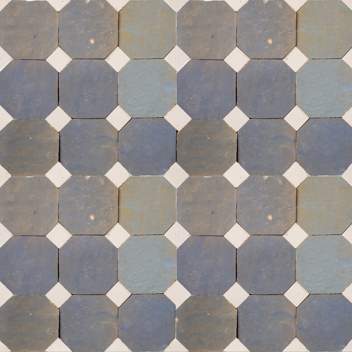 812 Grey X 802 Beige | Octagon & Dot Zellige Mosaic