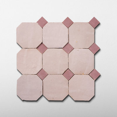 835 Pink X 819 Pink | Octagon & Dot Zellige Mosaic