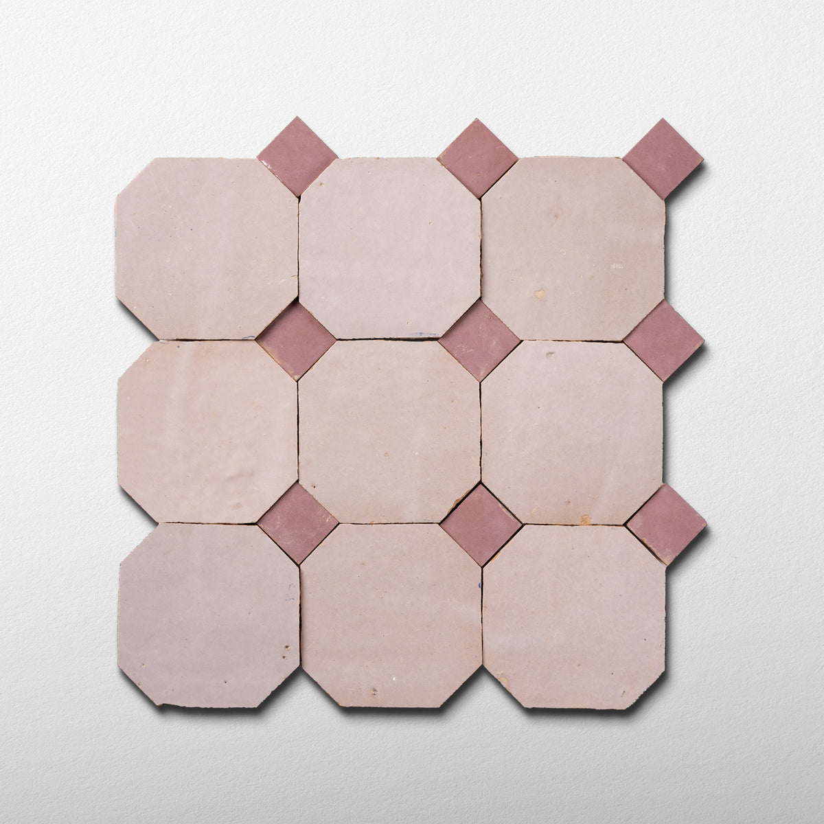 835 Pink X 819 Pink | Octagon & Dot Zellige Mosaic