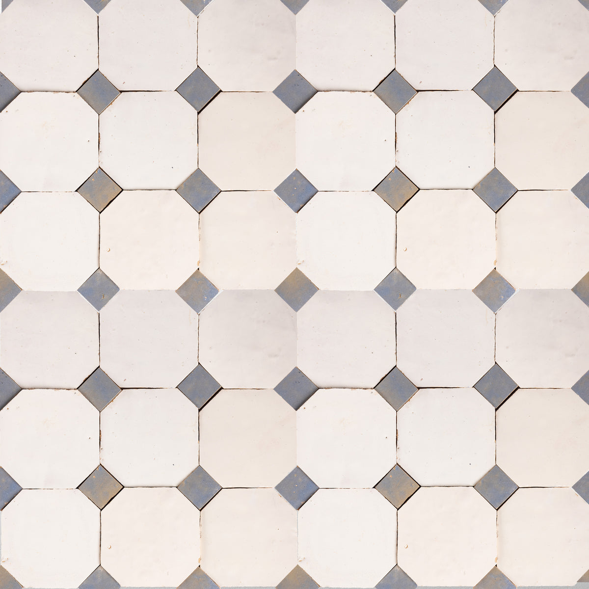 802 Beige X 812 Grey | Octagon & Dot Zellige Mosaic