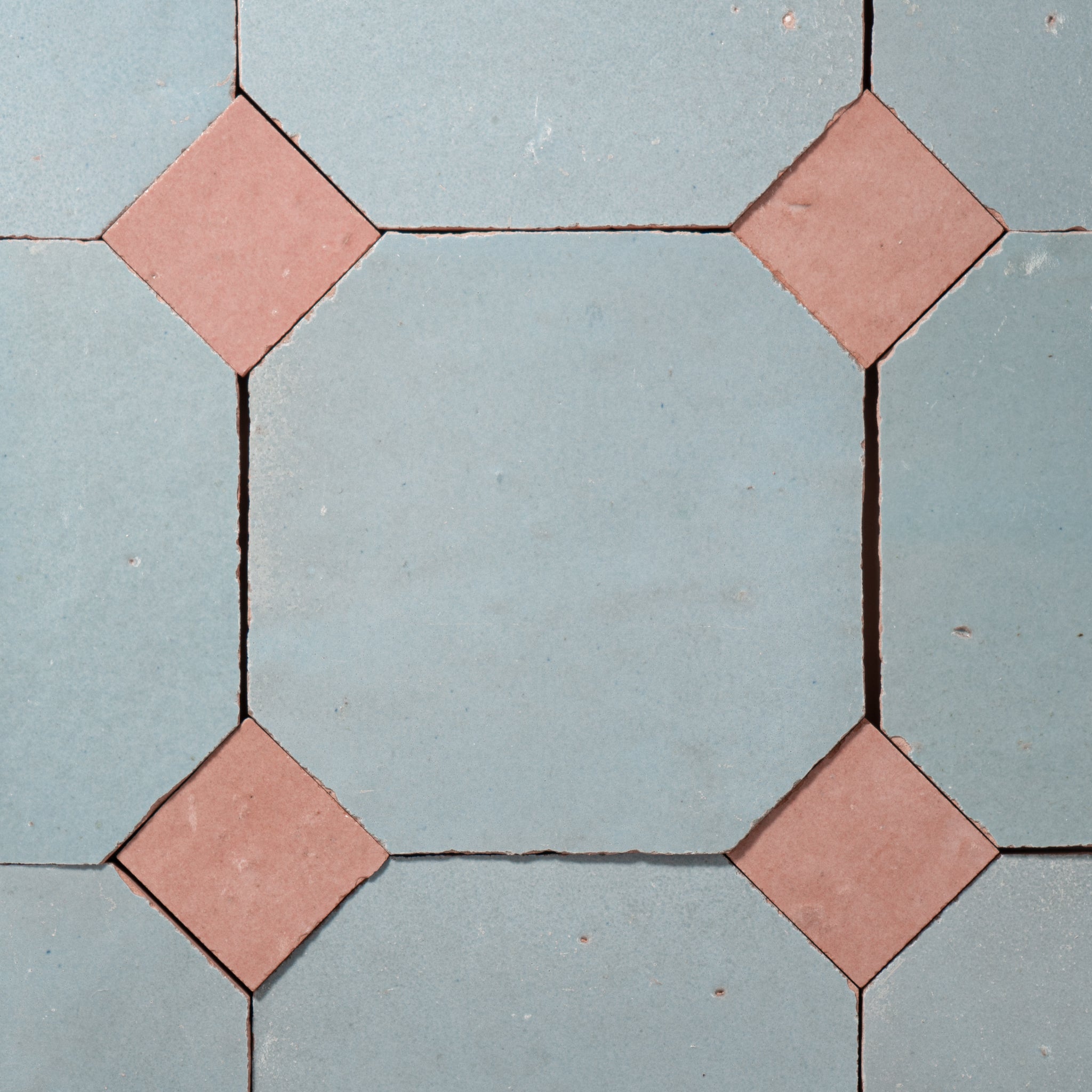 842 Blue X 819 Pink | Octagon & Dot Zellige Mosaic