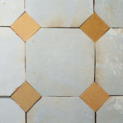 812 White X 823 Yellow | Octagon & Dot Zellige Mosaic