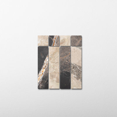 Sabine Mosaic II | Botticelli Breccia Rose & Bronze Fantasy Marble