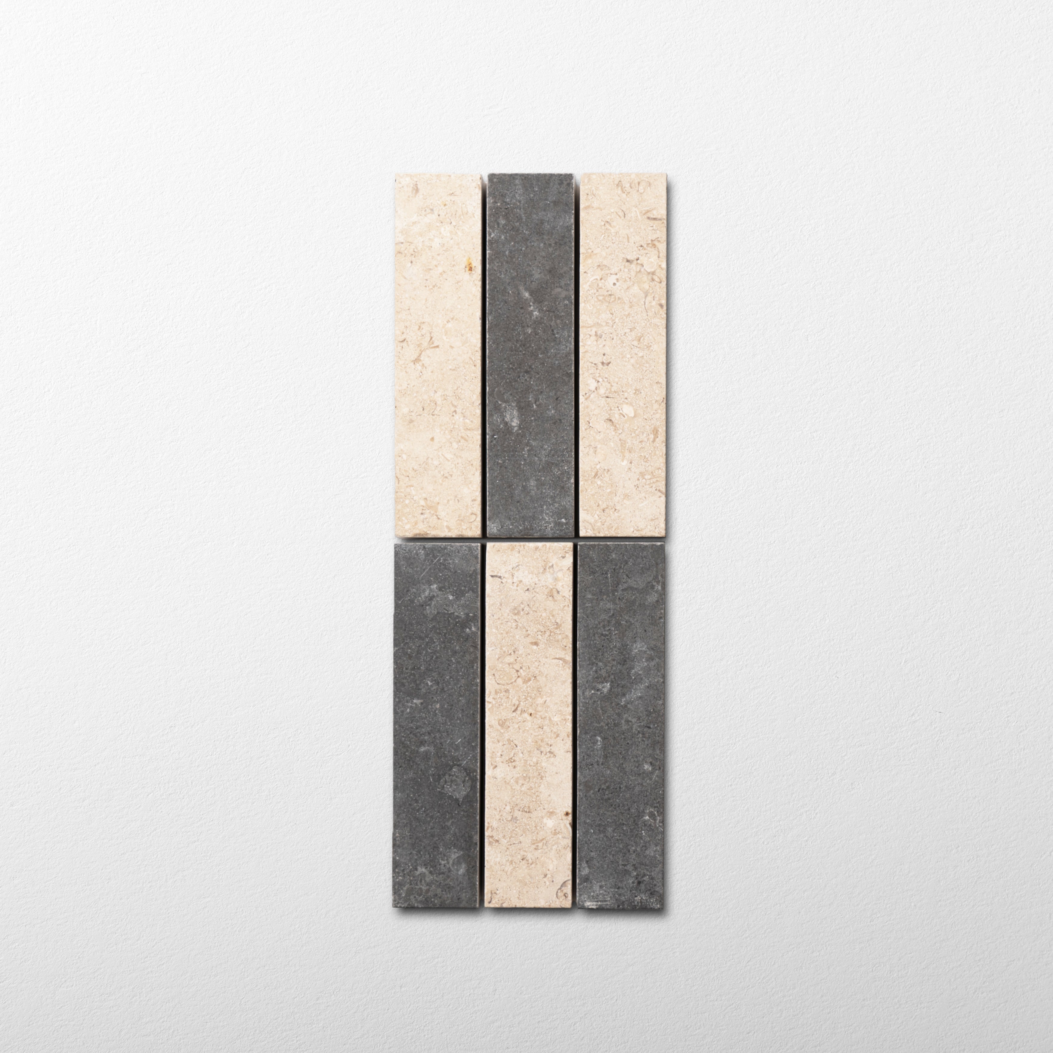 Céline Mosaic I | Black & Beige Limestone