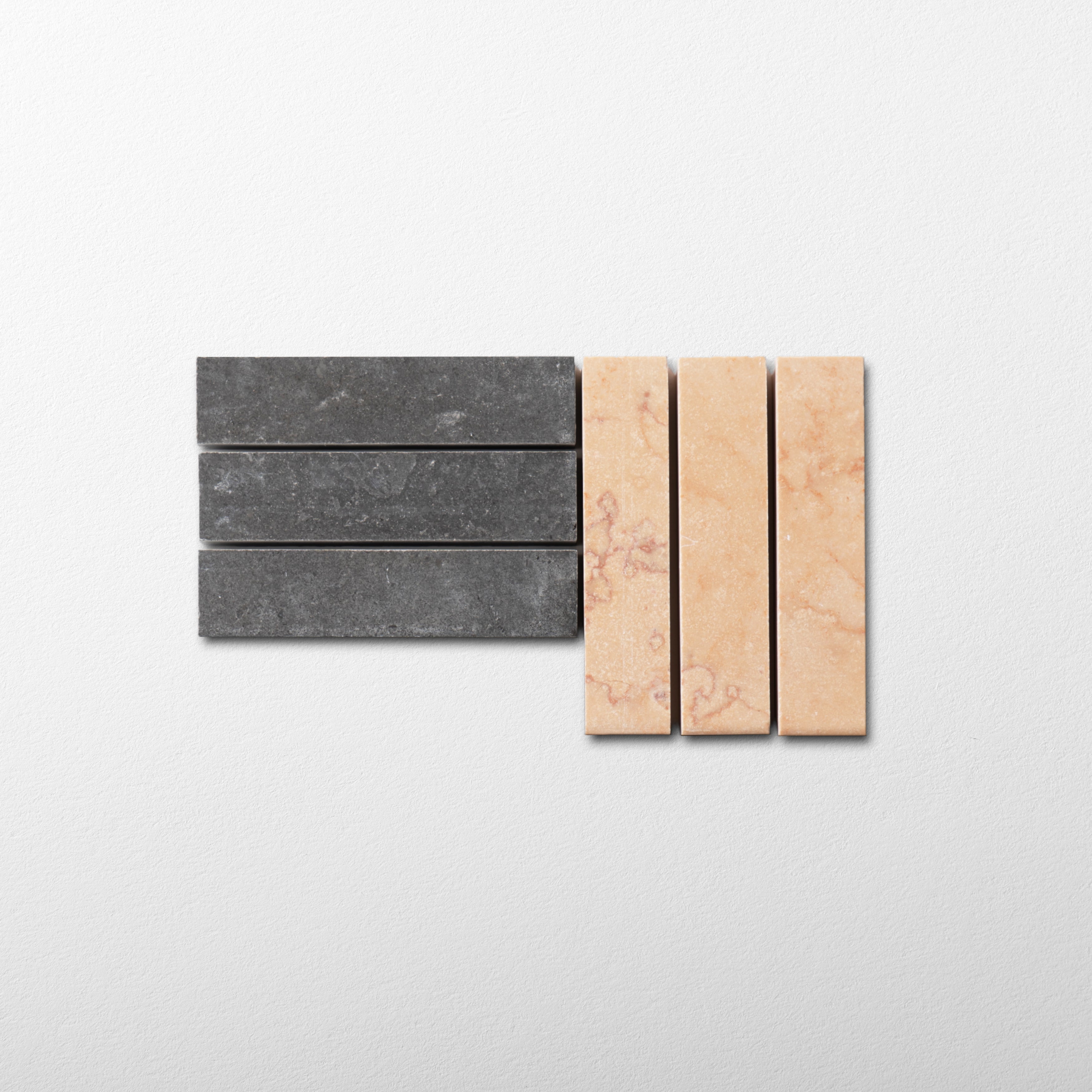 Axelle Mosaic I | Black & Pink Limestone