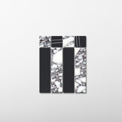 Sabine Mosaic III | Sahara Noir & Breccia Viola Marble