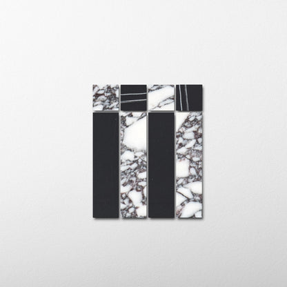 Sabine Mosaic III | Sahara Noir & Breccia Viola Marble