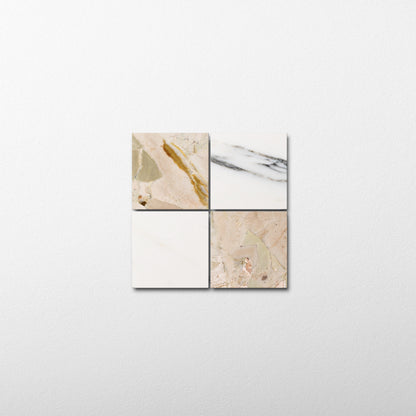 Checker 2x2 Mosaic | Arabescato Corchia & Ceppo di Sicily Marble