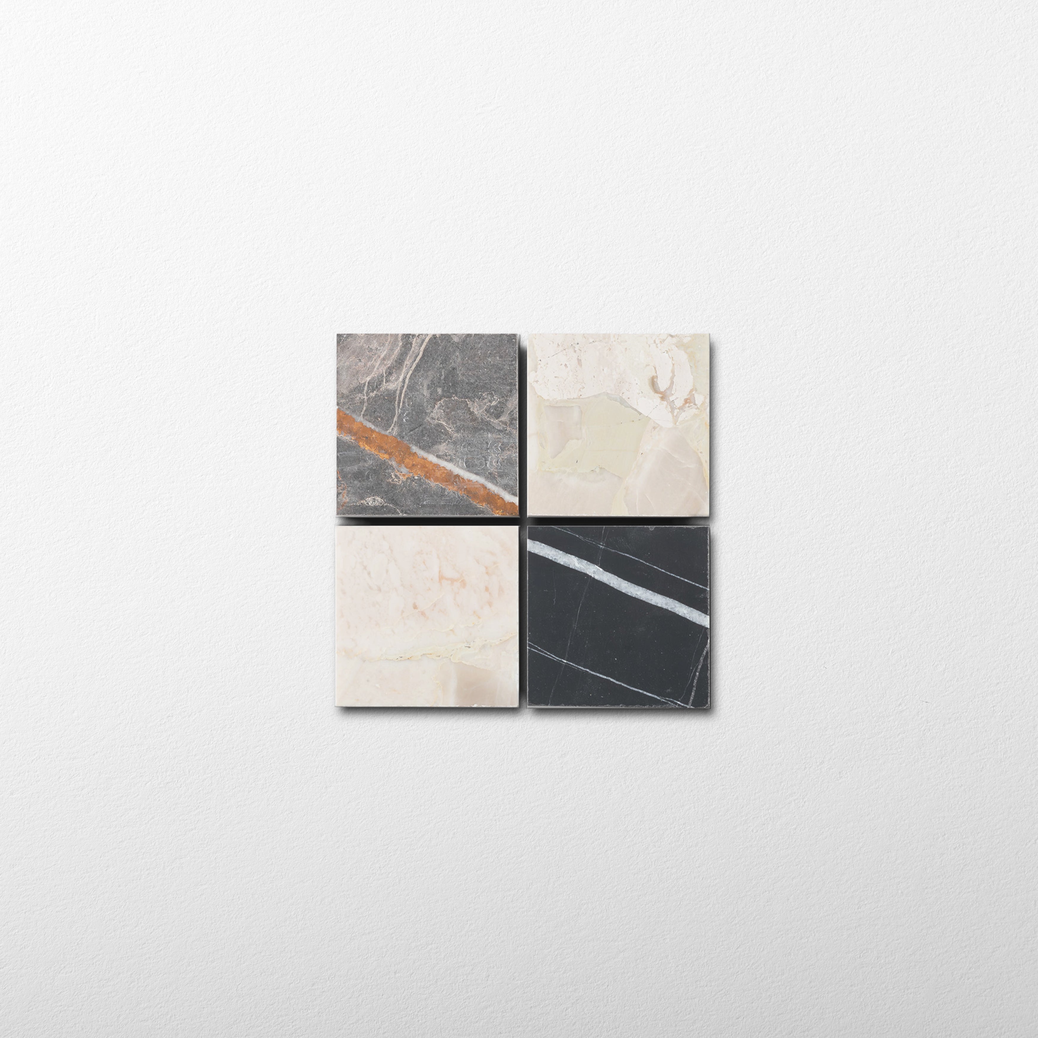 Plaid 2x2 Mosaic II | Ceppo di Sicily & Sahara Noir & Bronze Fantasy Marble