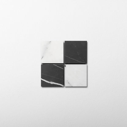 Checker 2x2 Mosaic | Sahara Noir & Lilac Marble